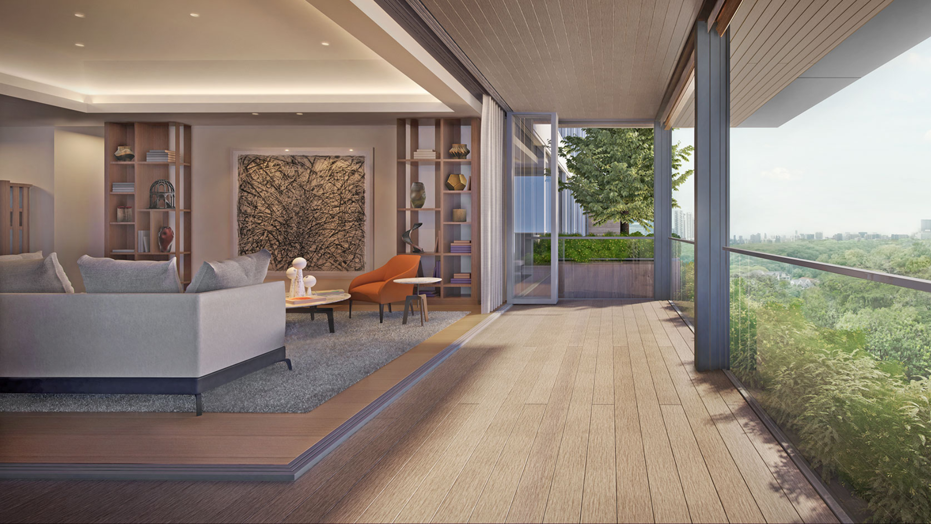 15 Holland Hill Singapore luxury apartments living room