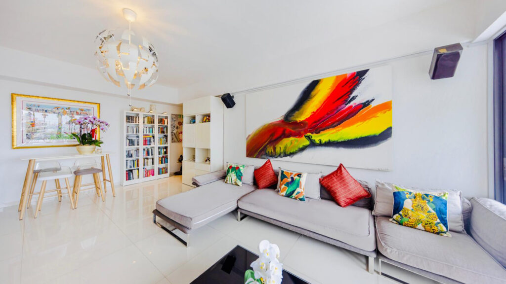 The Interlace Penthouse Singapore luxury apartments living room