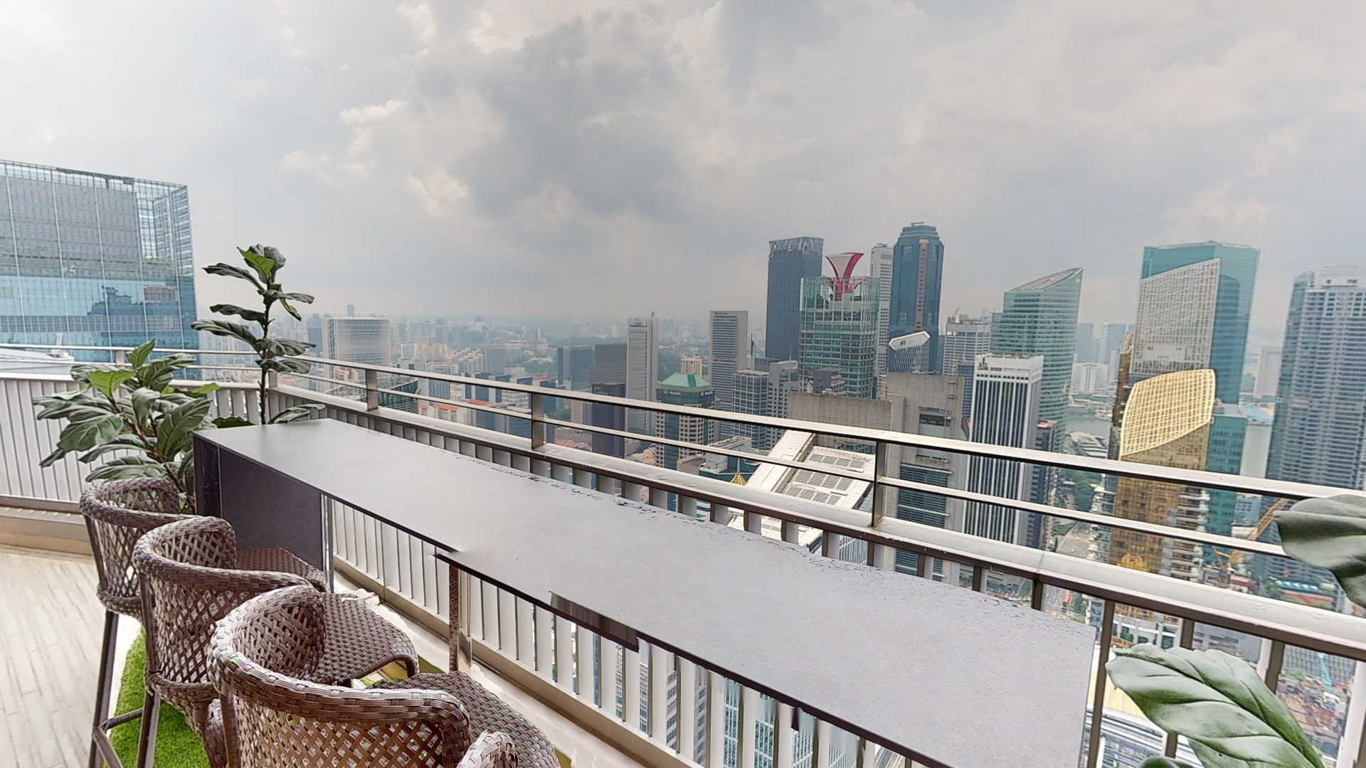 V On Shenton Singapore luxury apartments balcony