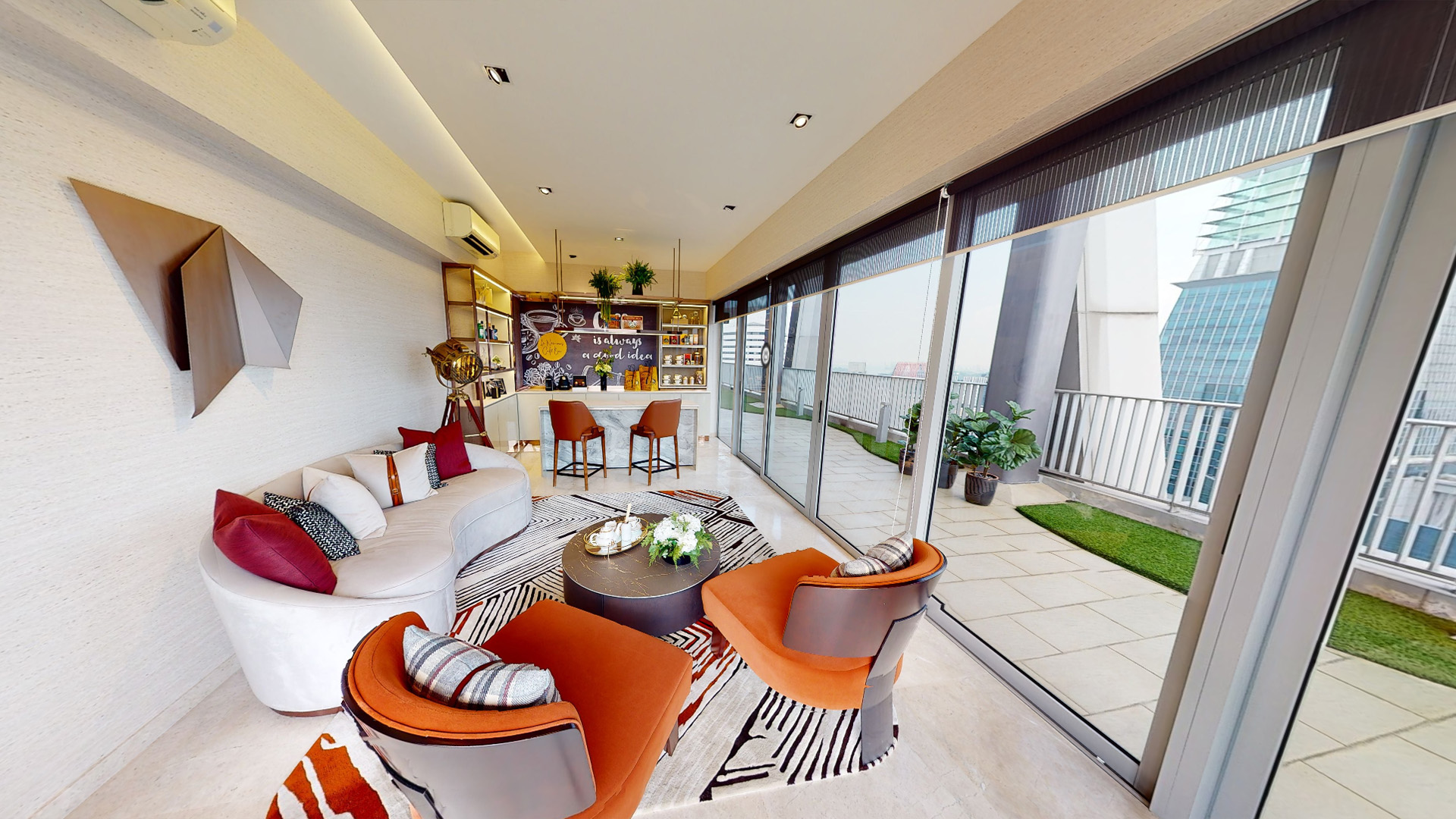 V On Shenton Singapore luxury apartments family room