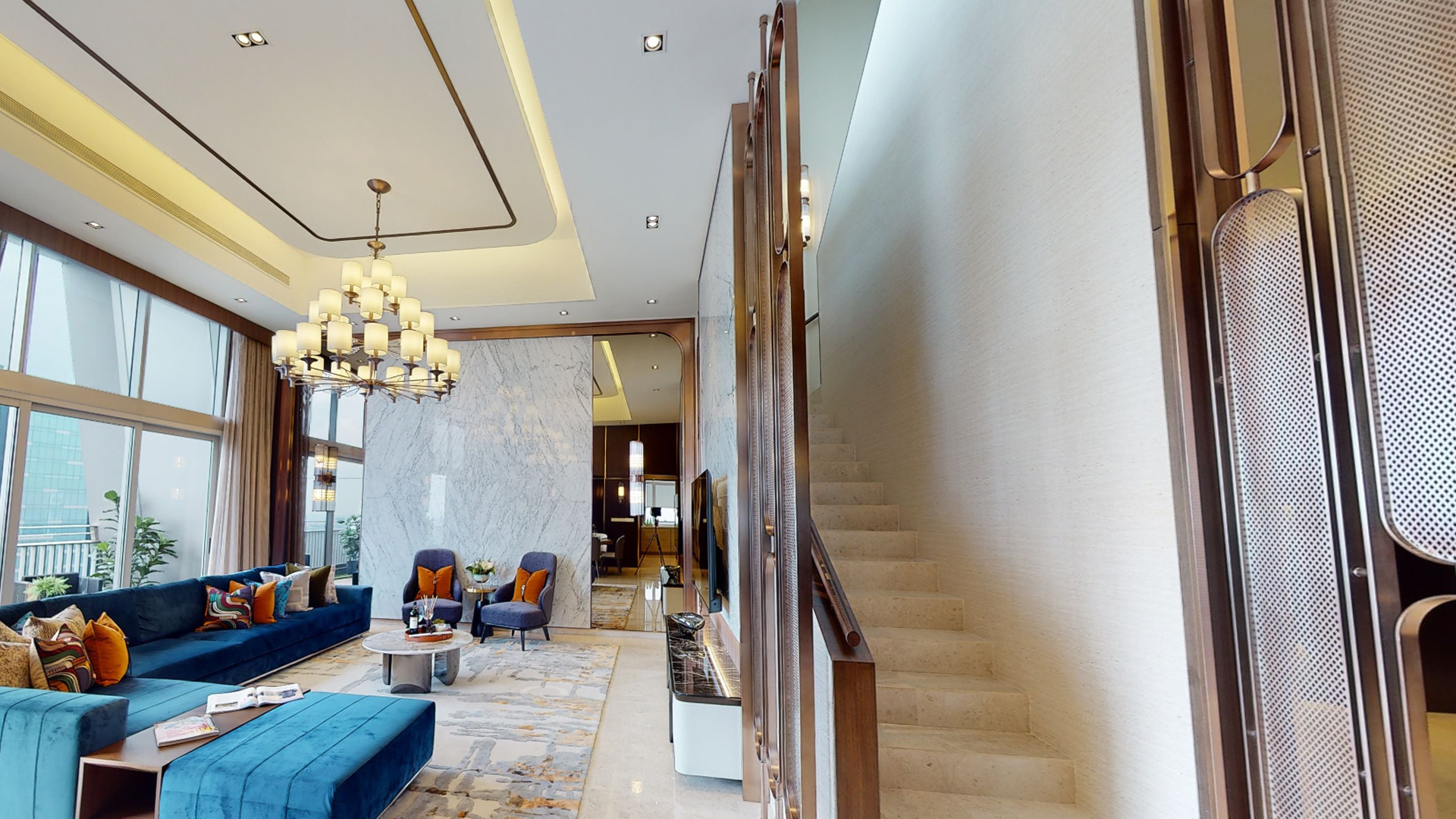 V On Shenton Singapore luxury apartments living room 2