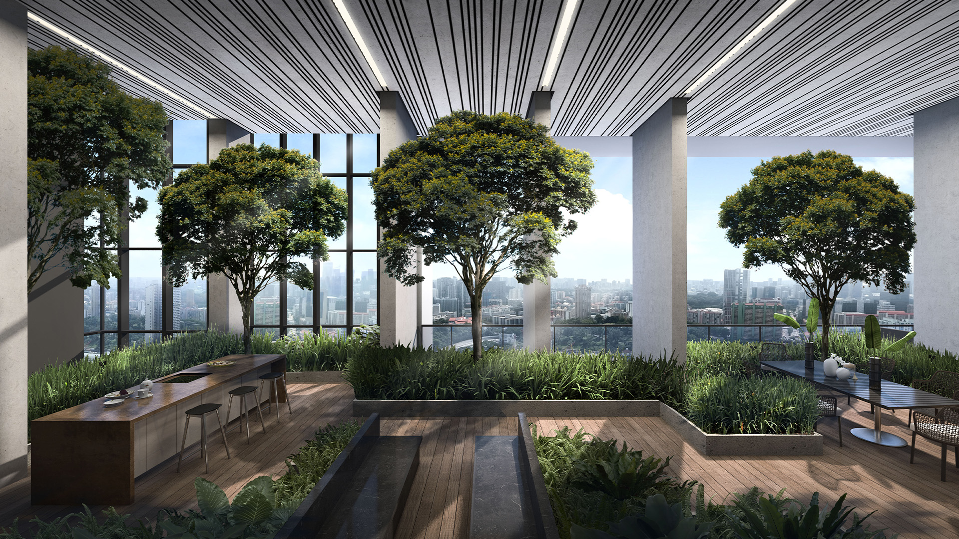 Sky Everton Singapore luxury apartments communal area