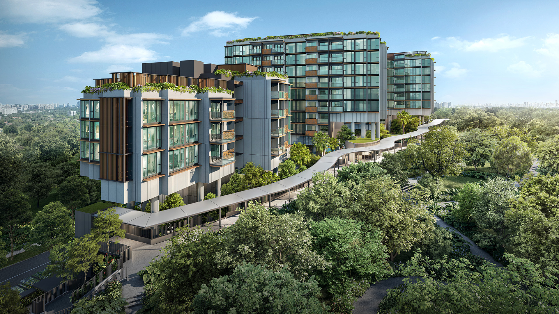 The Hill @ One North Singapore luxury apartments facade 1
