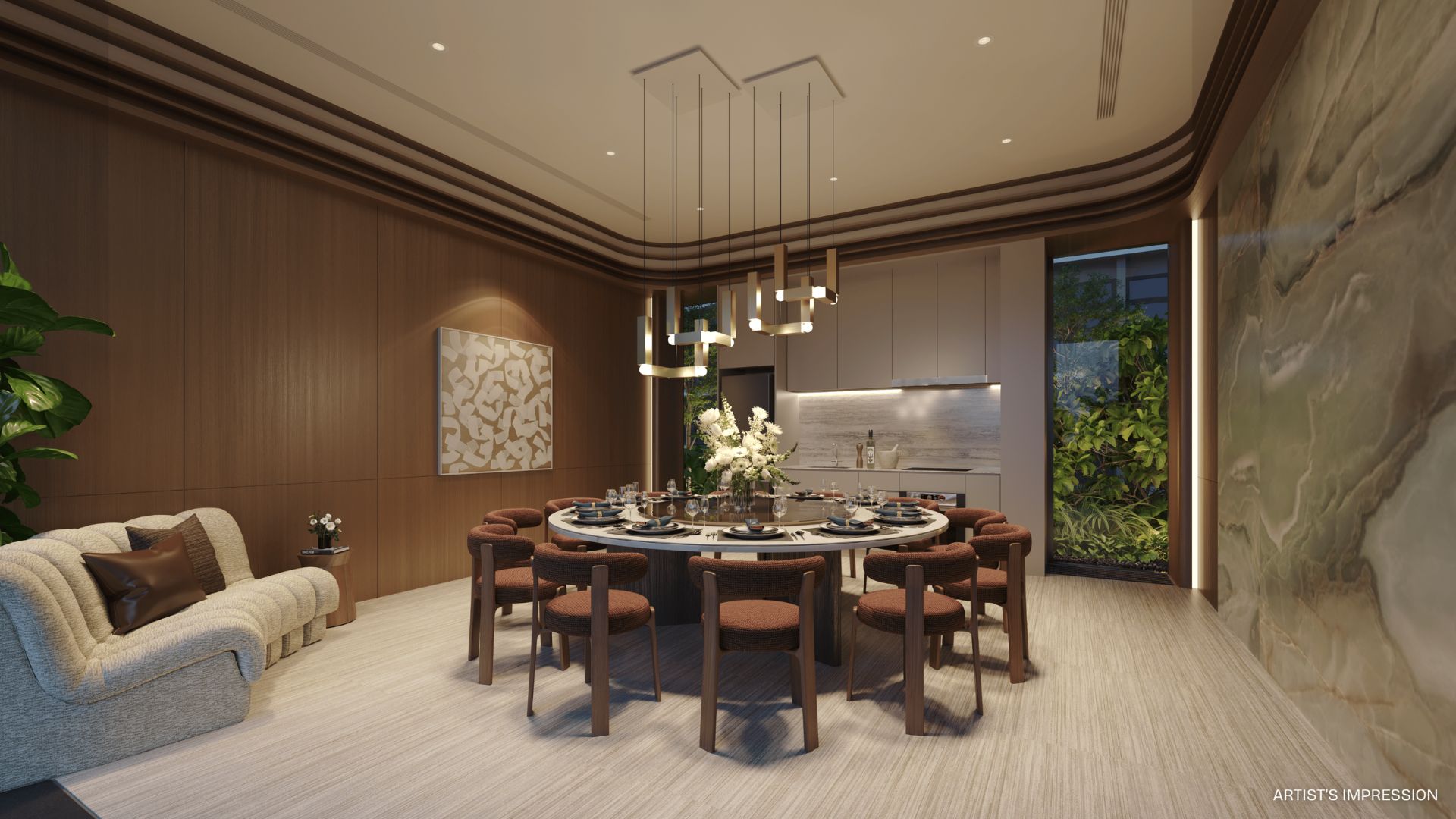Pinery Residences Dining Room Luxury Condo in Singapore by Singapore Luxury Homes