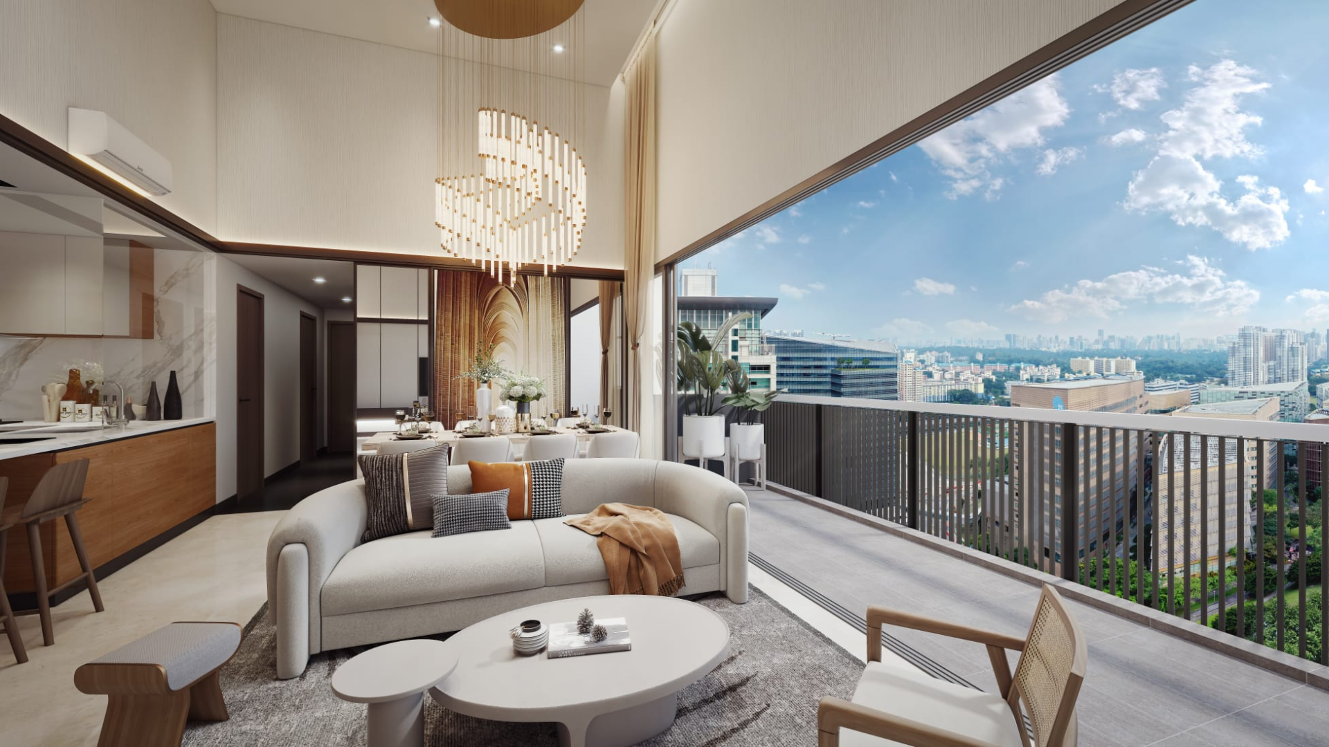 Blossoms by the Park Singapore luxury living room