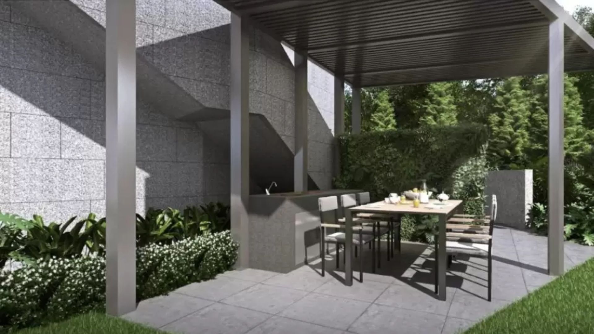 Grange 1866 Singapore luxury apartments bbq area