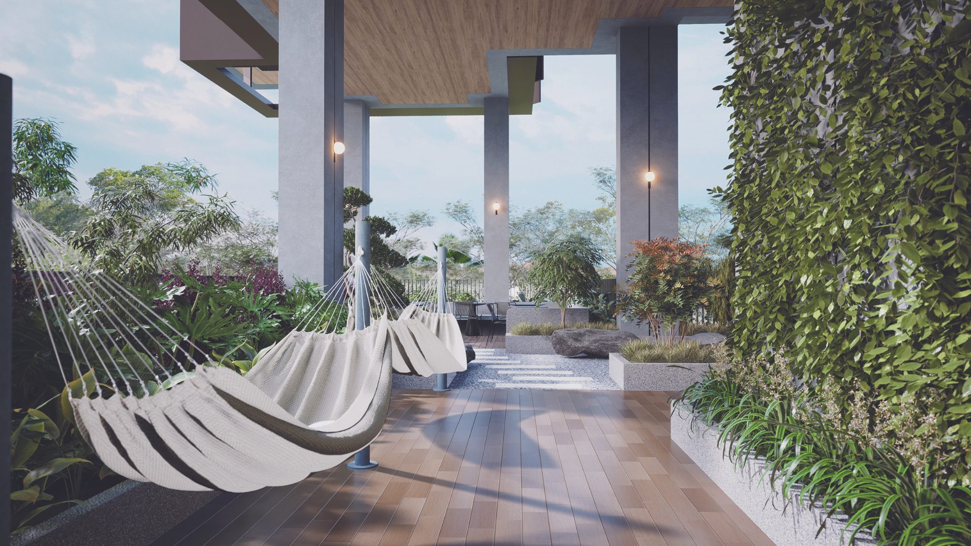 Hill House Singapore luxury apartments sky lounge