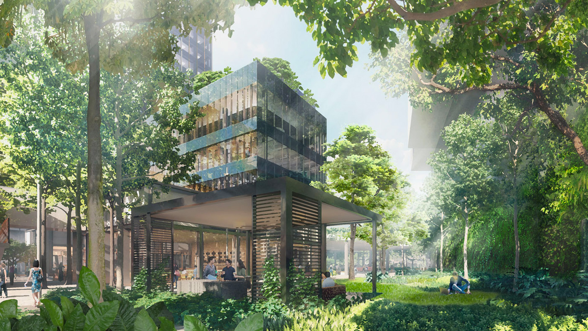 Midtown Bay mixed-development condo garden views