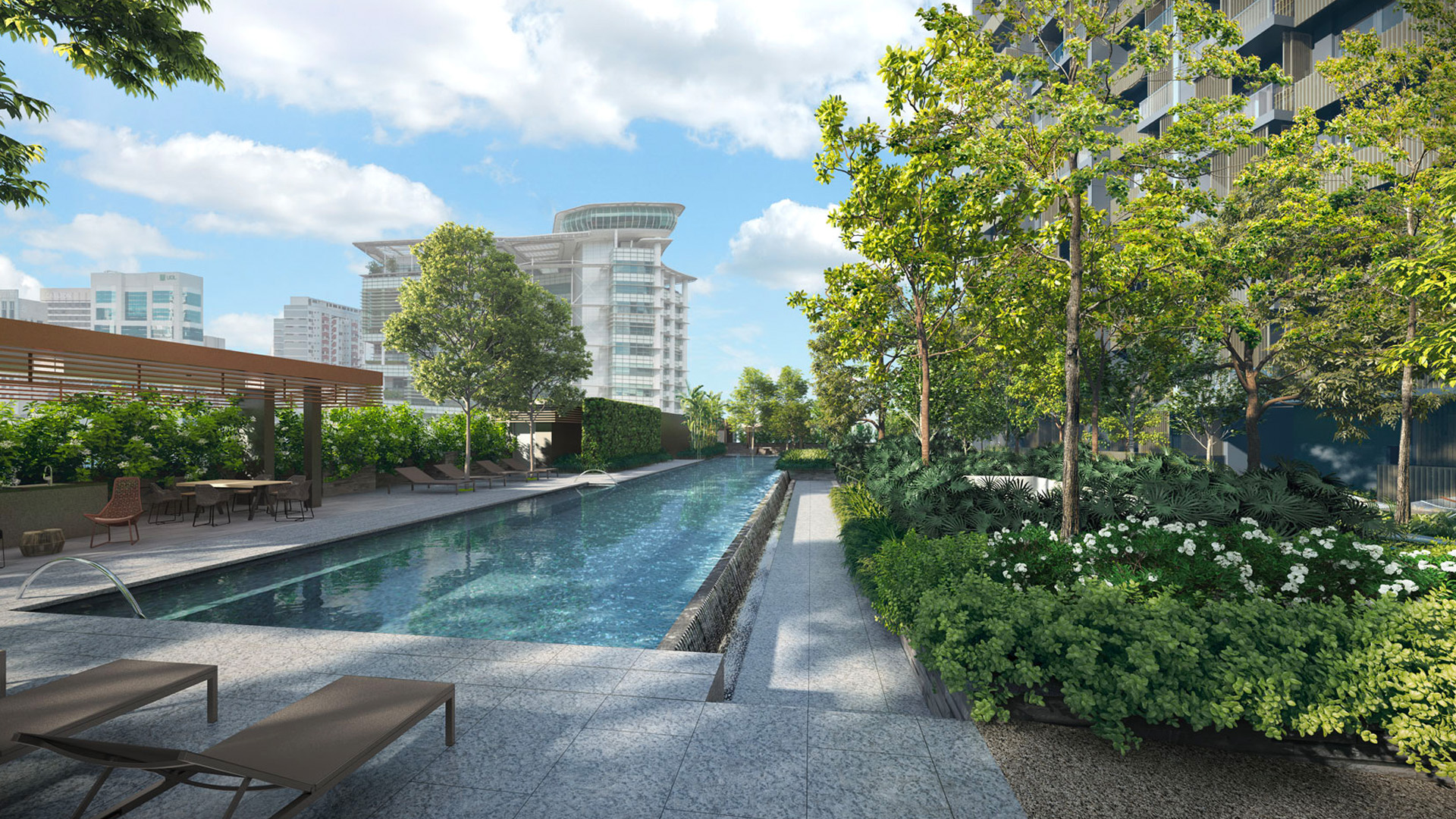 Midtown Bay mixed-development condo with private pool