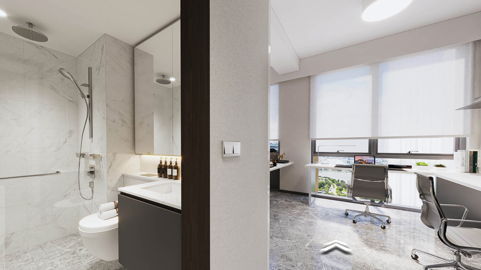 Midtown Bay virtual tour 2 bedrooms lower level
