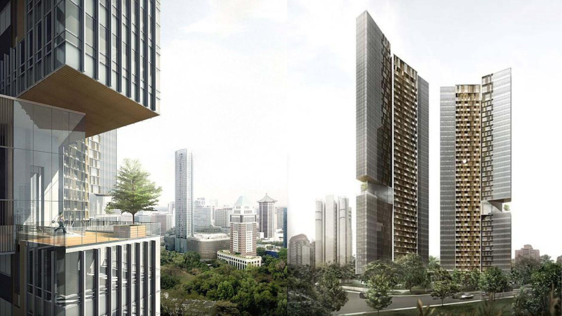 OUE Twin Peaks Singapore luxury apartments exterior