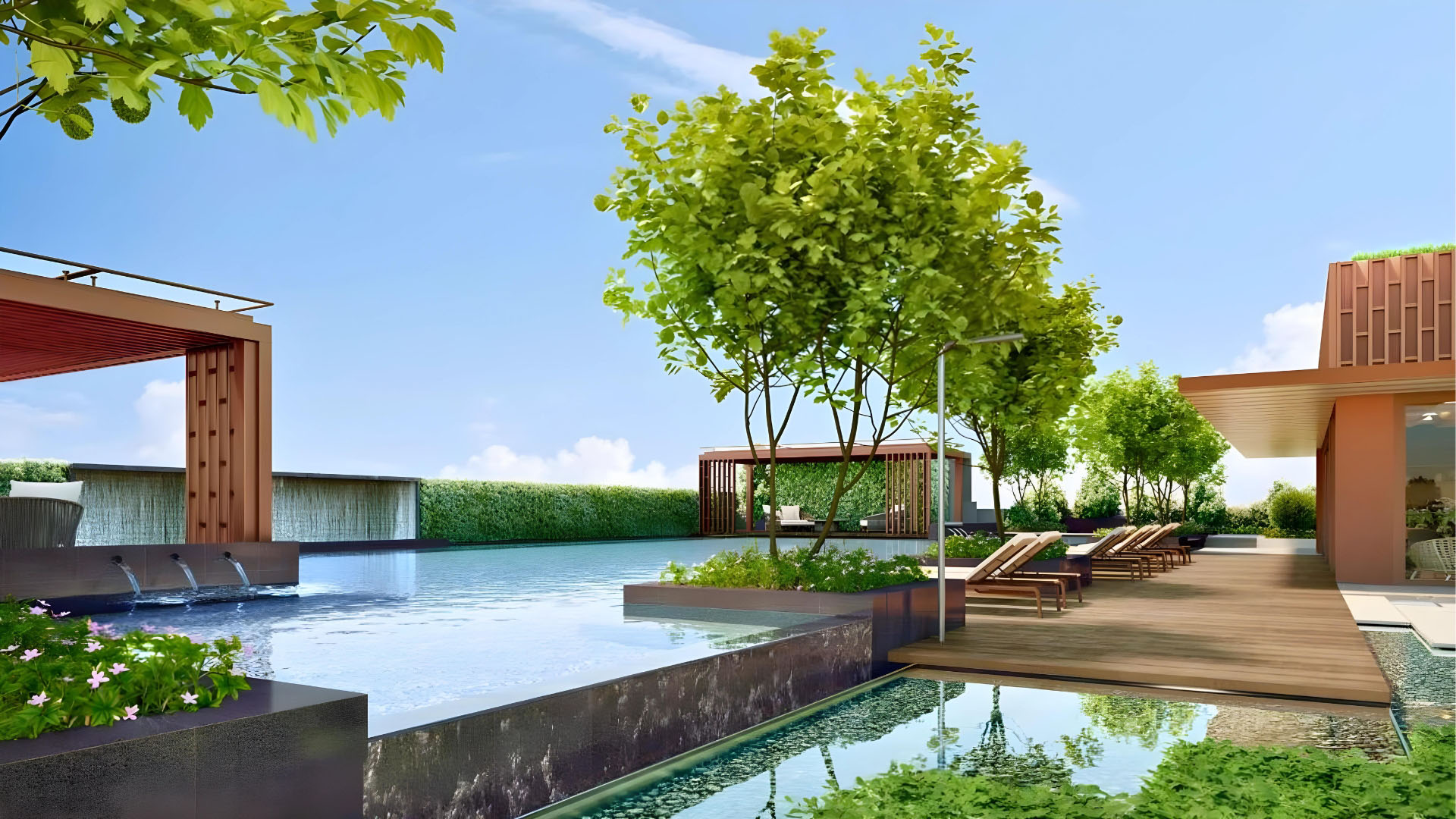 One Bernam Singapore Luxury Homes Pool Cabana