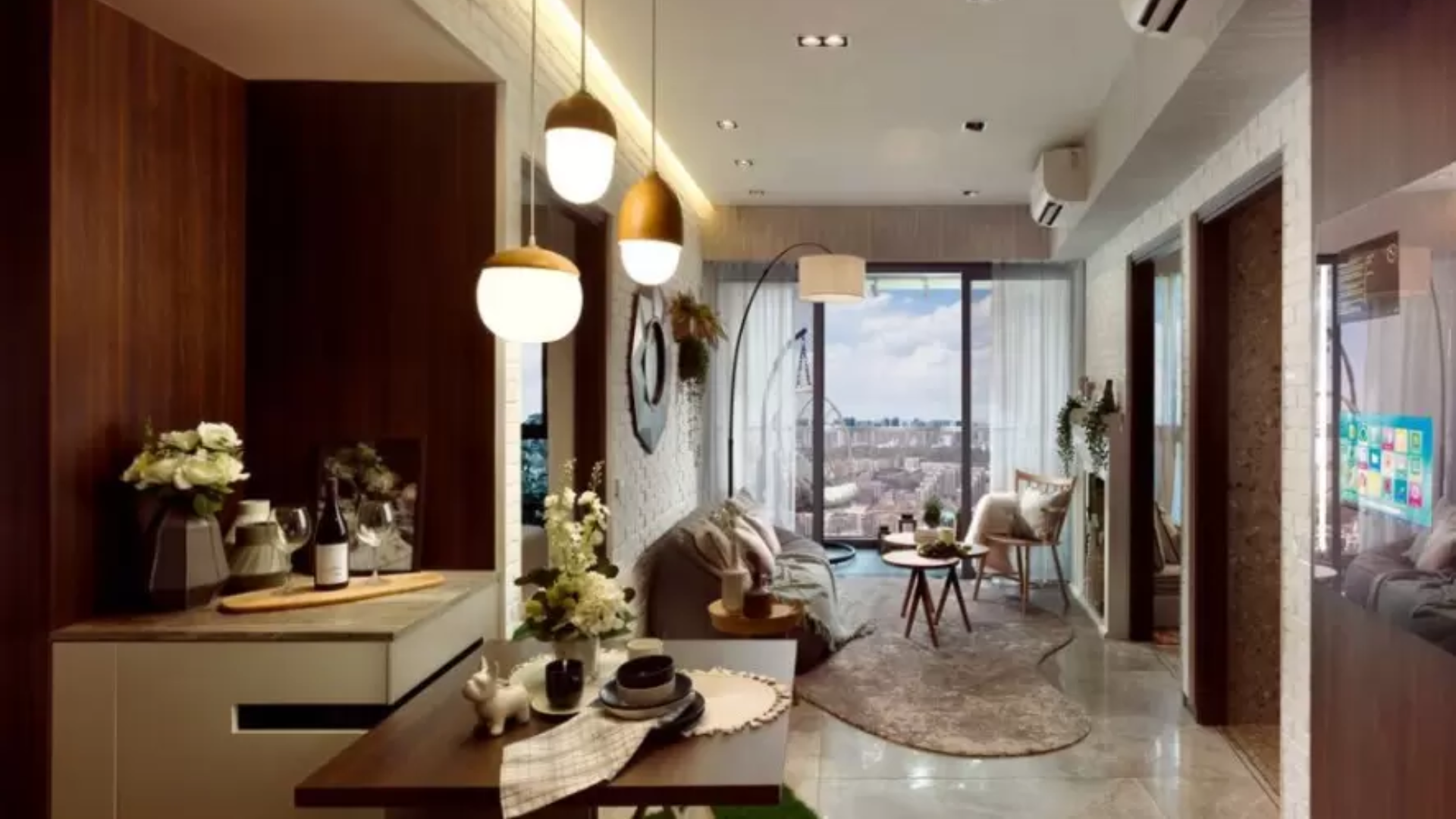 One Pearl Bank Singapore luxury apartments living room