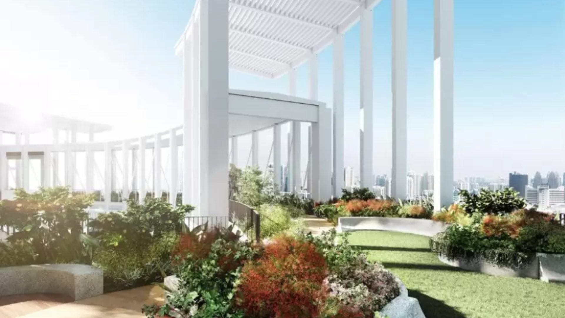 One Pearl Bank Singapore luxury apartments roof garden