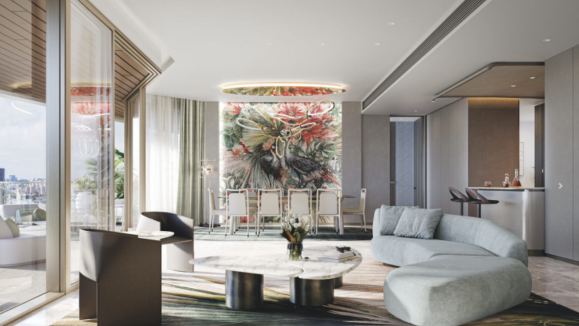 Park Nova Singapore luxury apartments living room