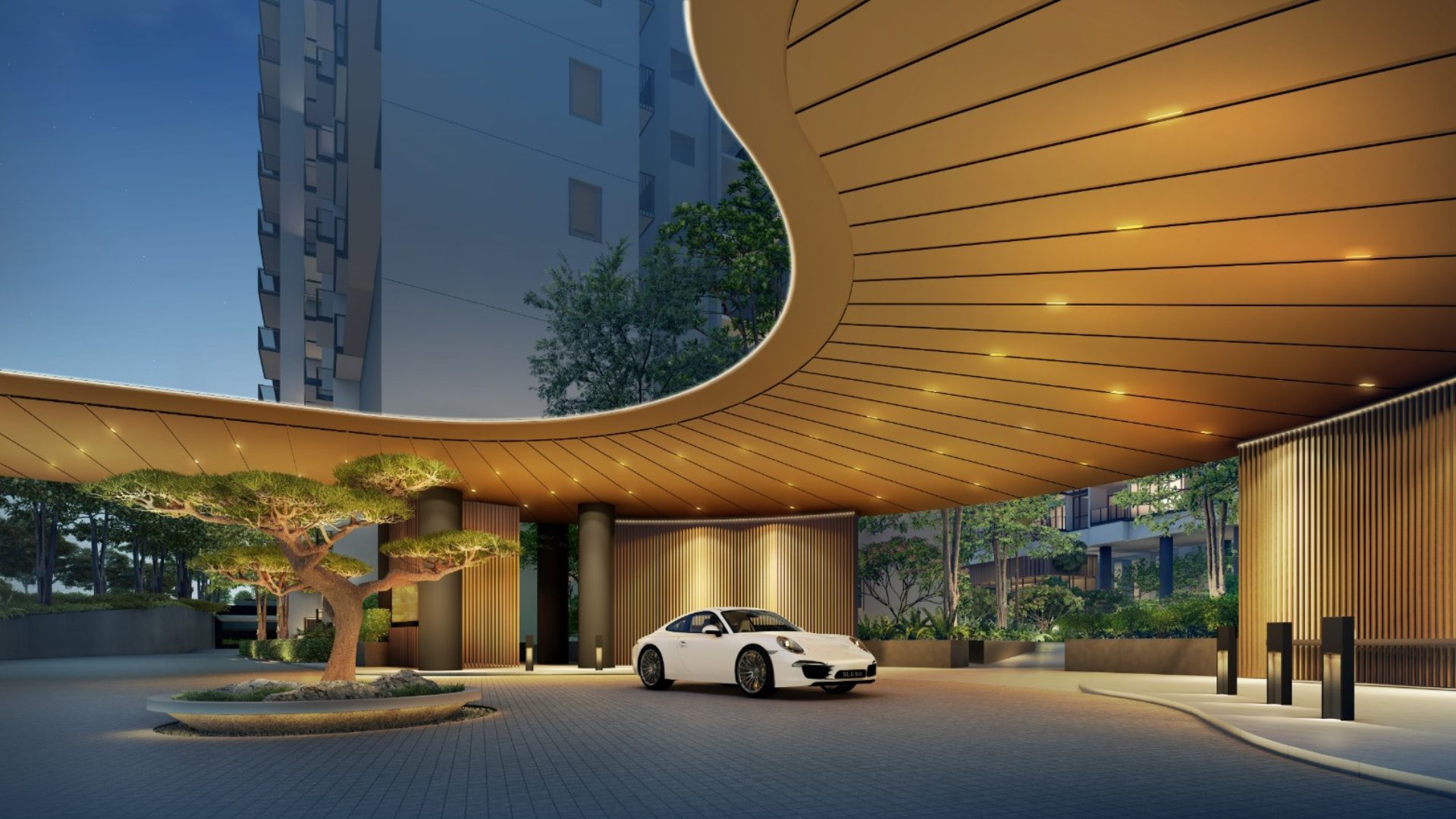 The Botany at Dairy Farm Singapore luxury apartments drop off point