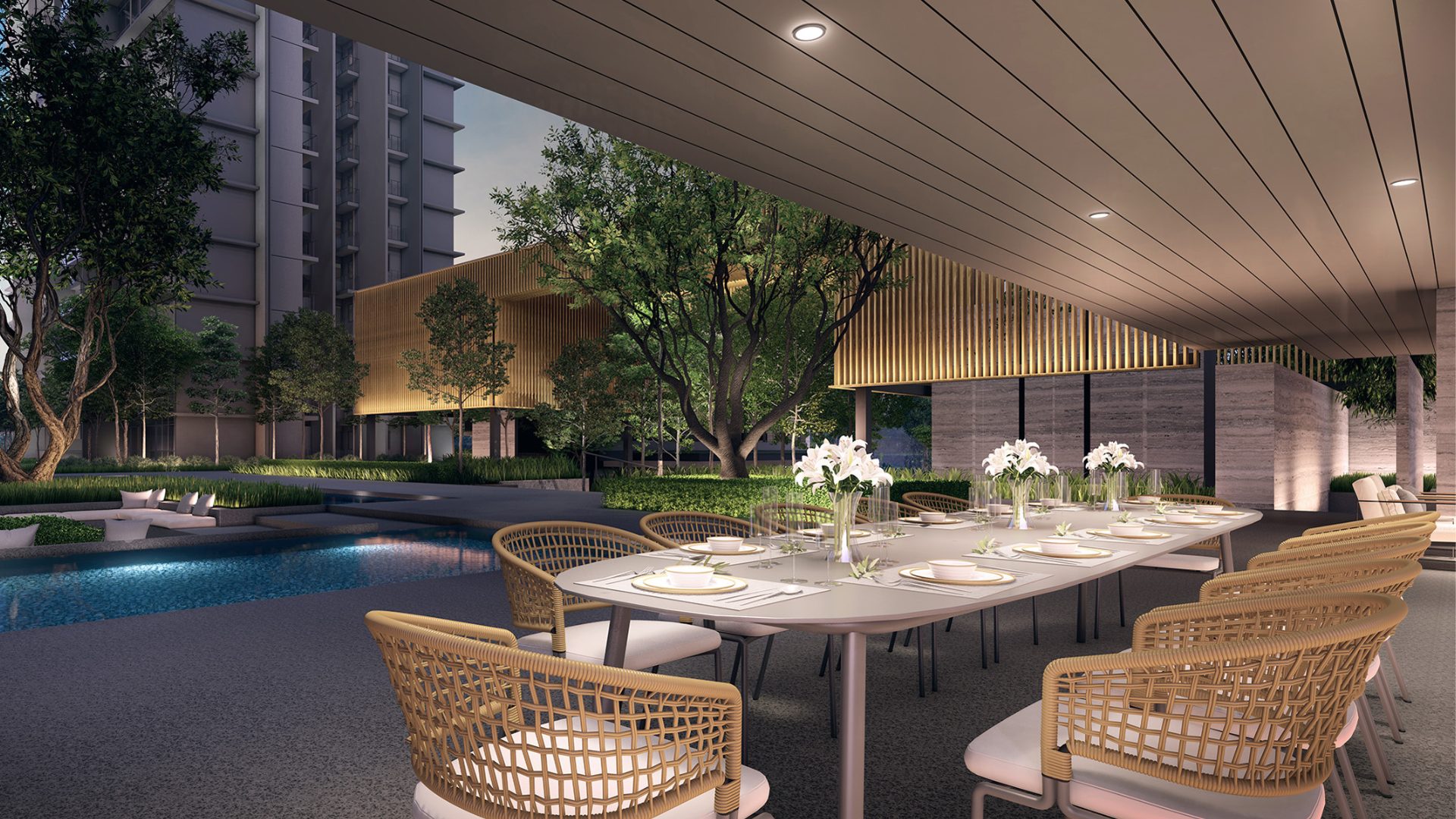 The Myst Singapore luxury apartments Communal Dining Area