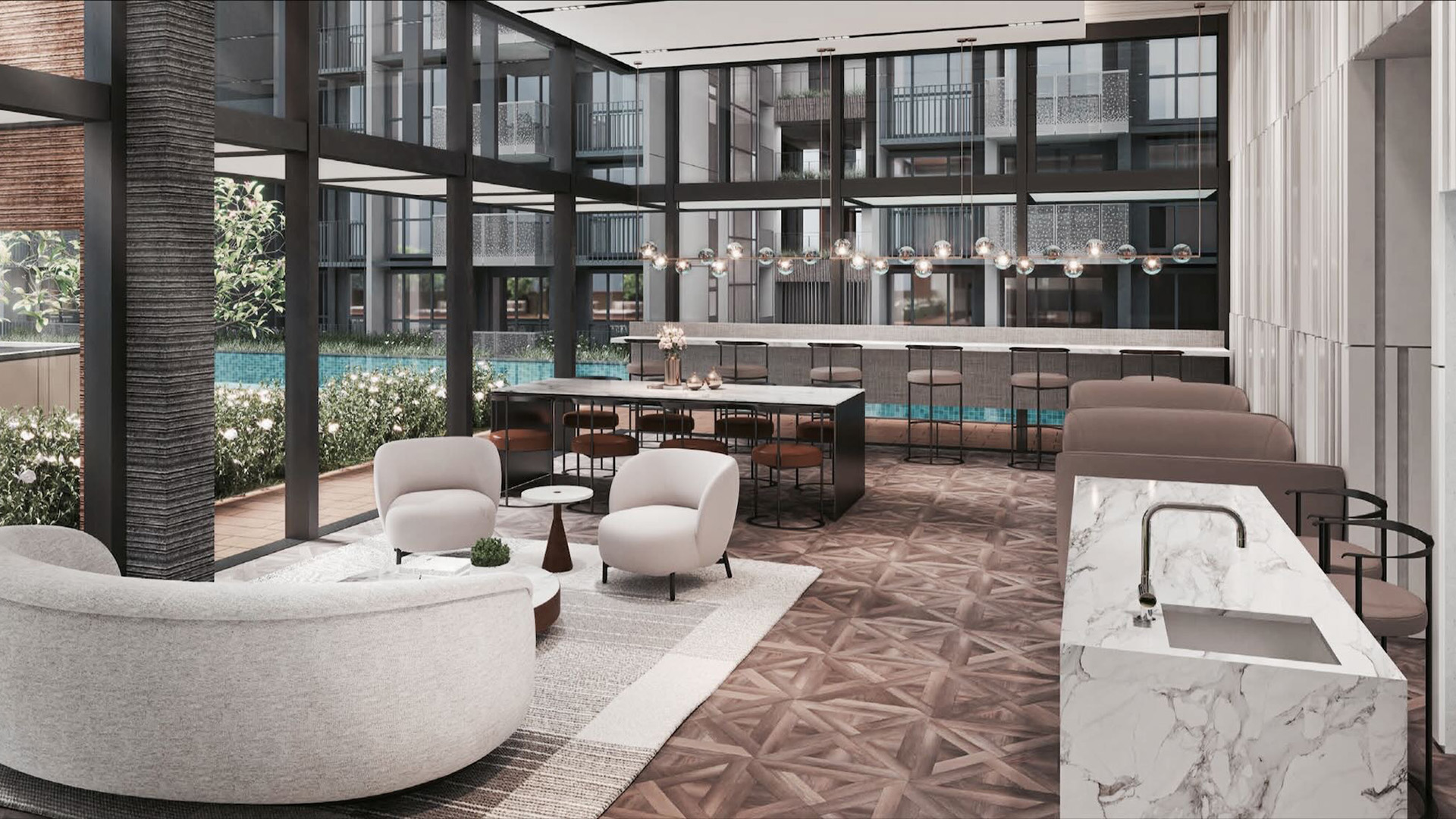 Sceneca Residence Singapore luxury apartments clubhouse
